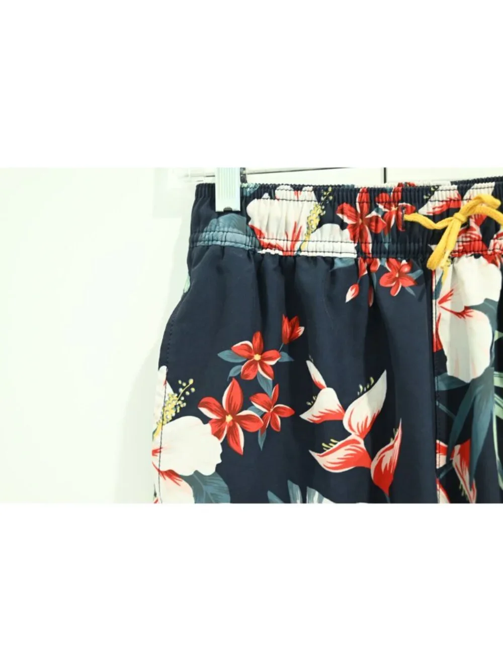 Crewcuts Boys Hawaiian Floral Swim Trunks Navy Tropical Board Shorts Size 14